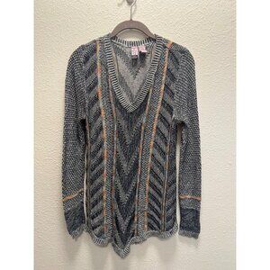 Love On A Hanger Womens Multicolor Chevron Pattern Acrylic Knit Sweater Size S